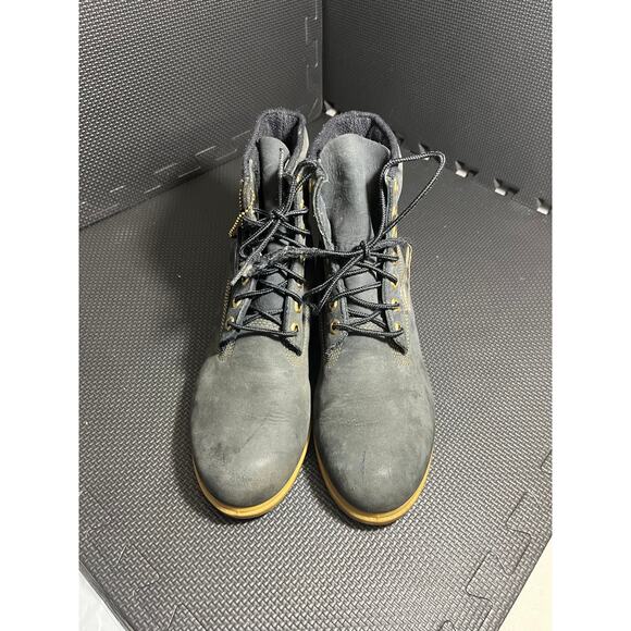 Timberland Mens Navy Blue Nubuck Leather Suede Work Boots Outdoors Size 8 M - Picture 2 of 8